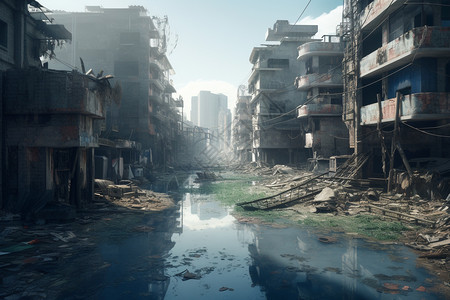 淹没的城市图片