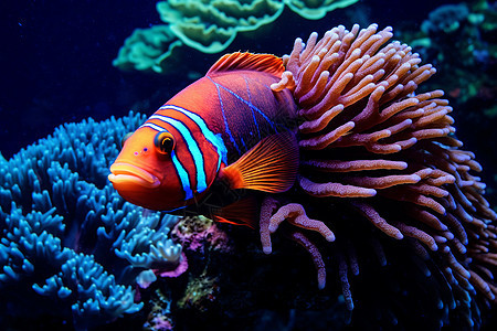 深海色彩鲜艳的鱼类图片