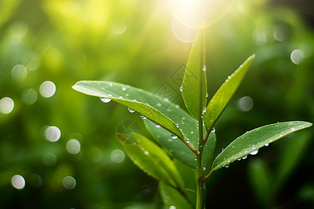 雨后的新叶图片