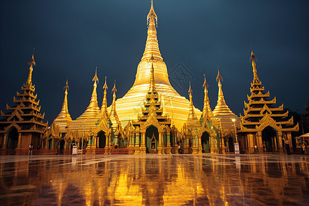 繁华的佛教建筑图片