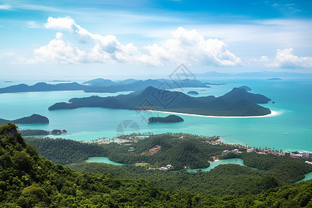 海面小岛风景展示高清图片