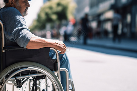 街道上的残疾人图片