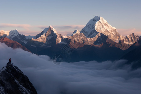 冰山顶峰背景图片