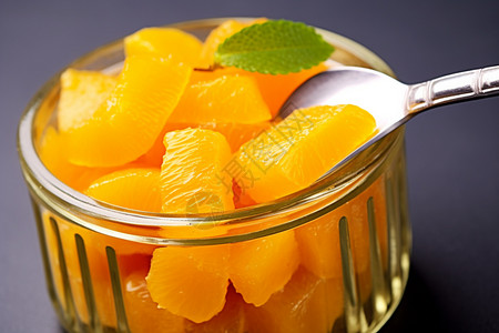 橘子罐头新鲜的水果罐头背景