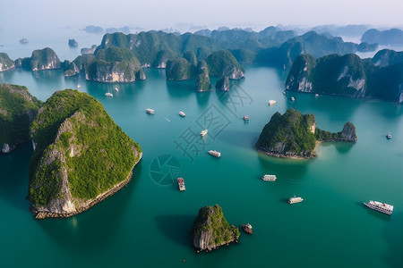 越南下龙湾景观大自然高清图片