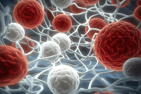 白色淋巴细胞和红色的血细胞设计图片