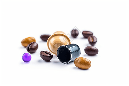 咖啡豆和胶囊咖啡图片