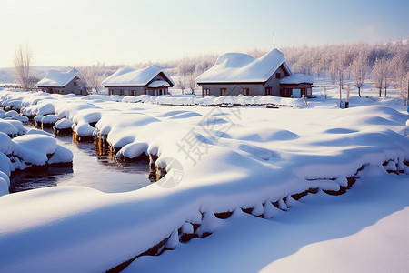 村庄雪乡图片