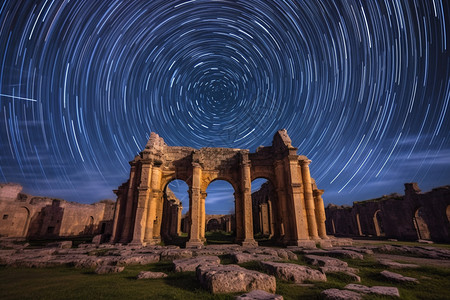 夜色中的星空背景图片