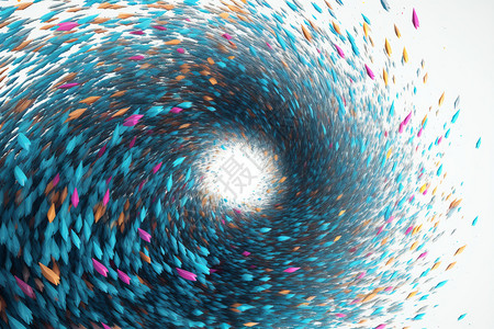 运动的粒子彩色旋转圆粒子背景高清图片
