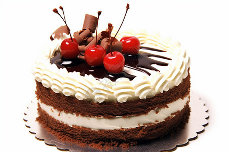 巧克力奶油蛋糕背景图片