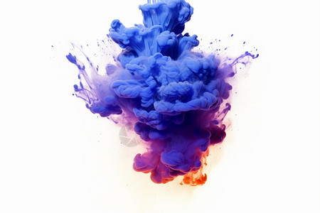 颜色爆炸形成的团雾背景图片