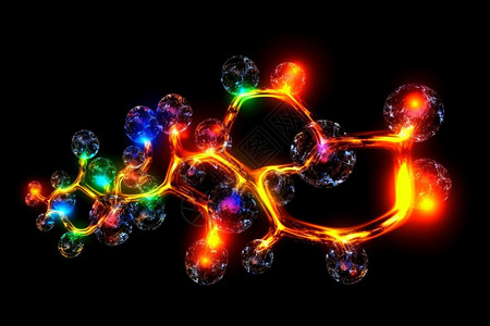 抽象的天然气分子背景图片