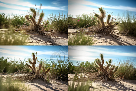 沙漠里的植被图片