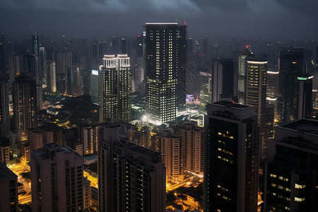 夜晚的建筑物图片