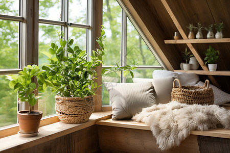 室内窗台植物图片