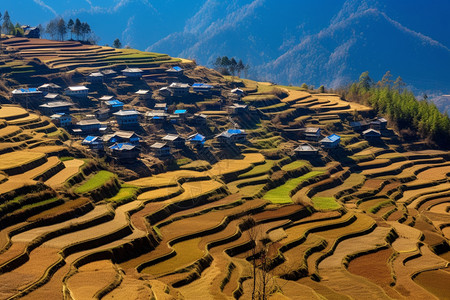 梯田风景图片