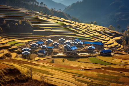 梯田自然风景图片