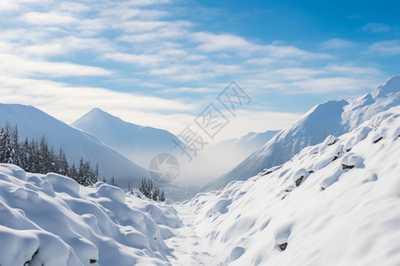 阿尔卑斯山的美丽景观图片