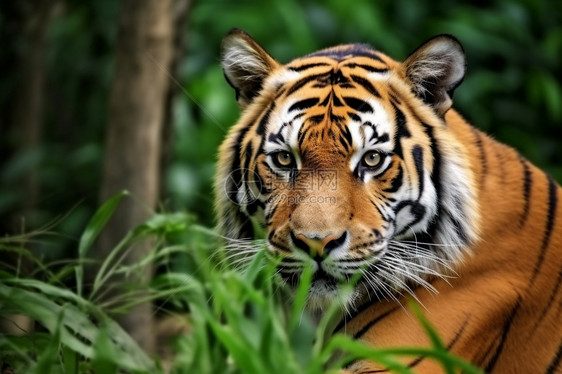 野生动物园中的老虎图片
