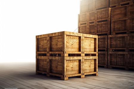 货运木箱木箱货运高清图片