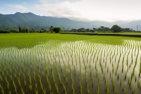 郁郁葱葱的稻田图片