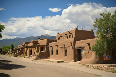 古代泥土建筑自然景观背景图片