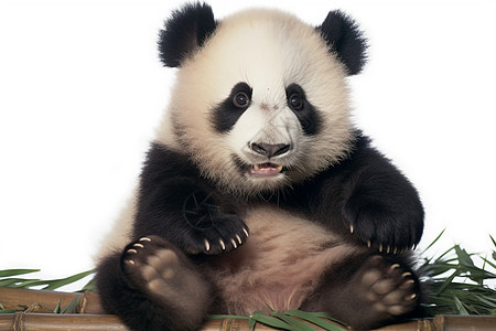 可爱的小熊猫在笑图片