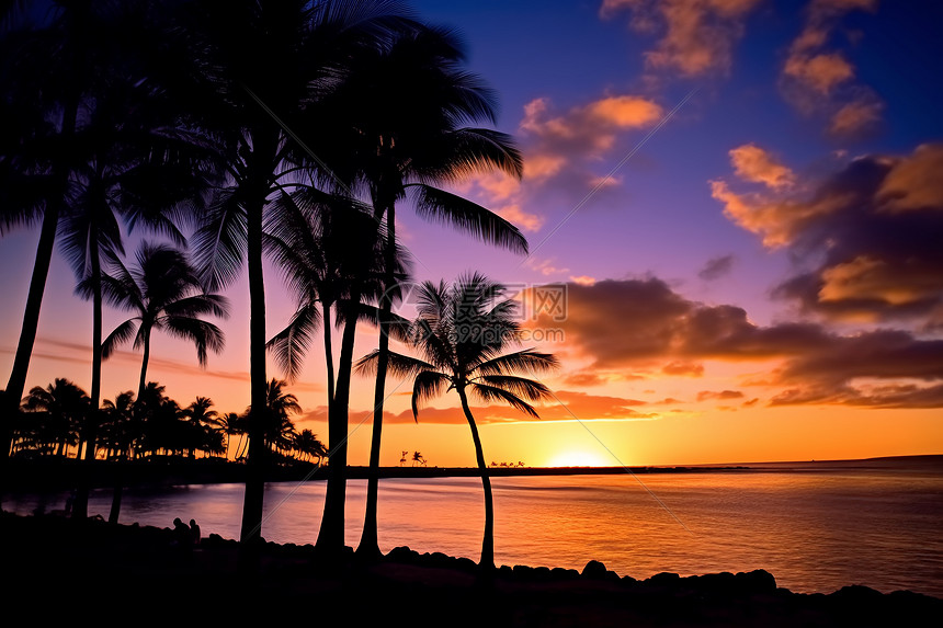 夏夏威夷海滩图片