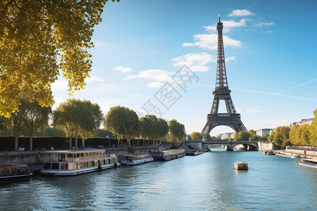 巴黎美丽的河流图片