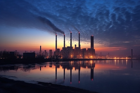 燃煤电厂产生的电力图片