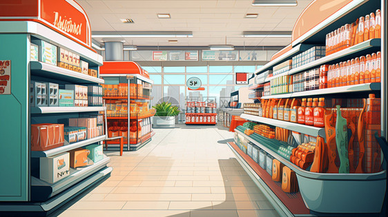 现代的购物超市图片