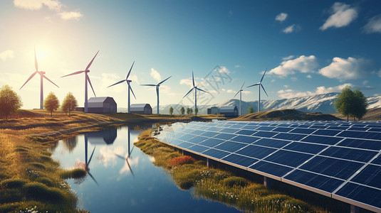 新能源产业自然与科技高清图片