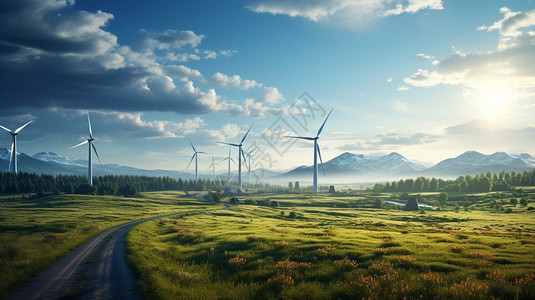 自然背景下的新能源产业高清图片