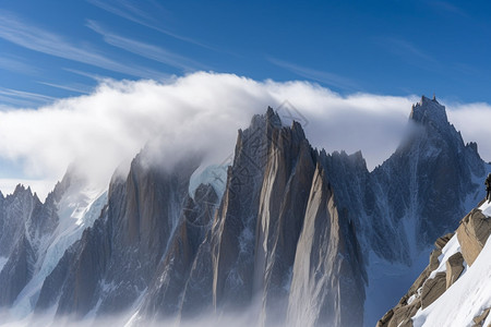 壮观美丽的雪山图片