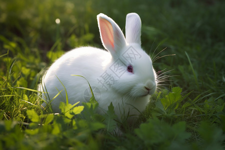 白兔耳可爱白兔背景