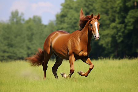 自由奔跑的马匹图片