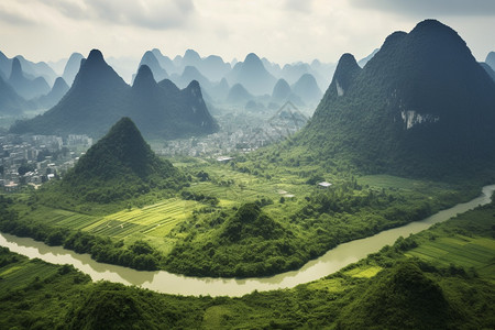 航拍风景图航拍山水风景图背景