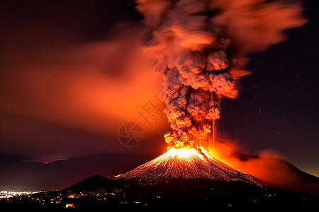 可怕的火山爆发高清图片