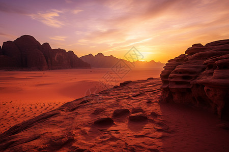 早晨的沙漠图片