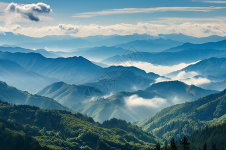 连绵的山脉高山俯瞰山高清图片