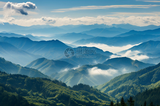 连绵的山脉图片