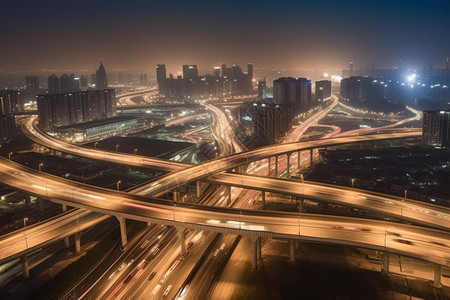 城市的交通道路背景图片