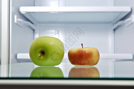 冰箱里健康的水果图片