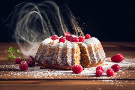 美味健康的蛋糕背景图片