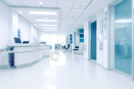 空旷的医院走廊高清图片