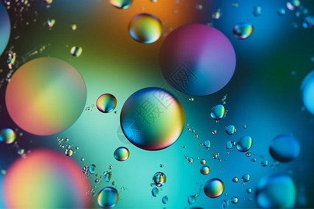 彩色质感气泡背景图片