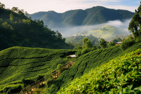 美丽的茶园图片