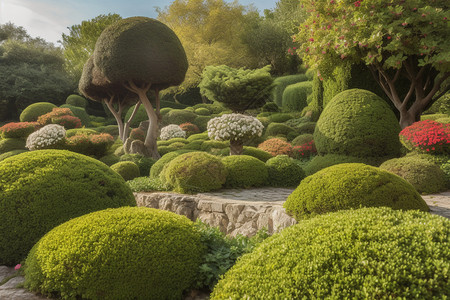 园林植物园精美的植物园背景