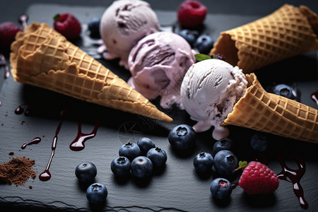 水果味的冰淇淋图片